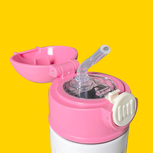 PERSONALIZED YELLOW STRAW FLASK