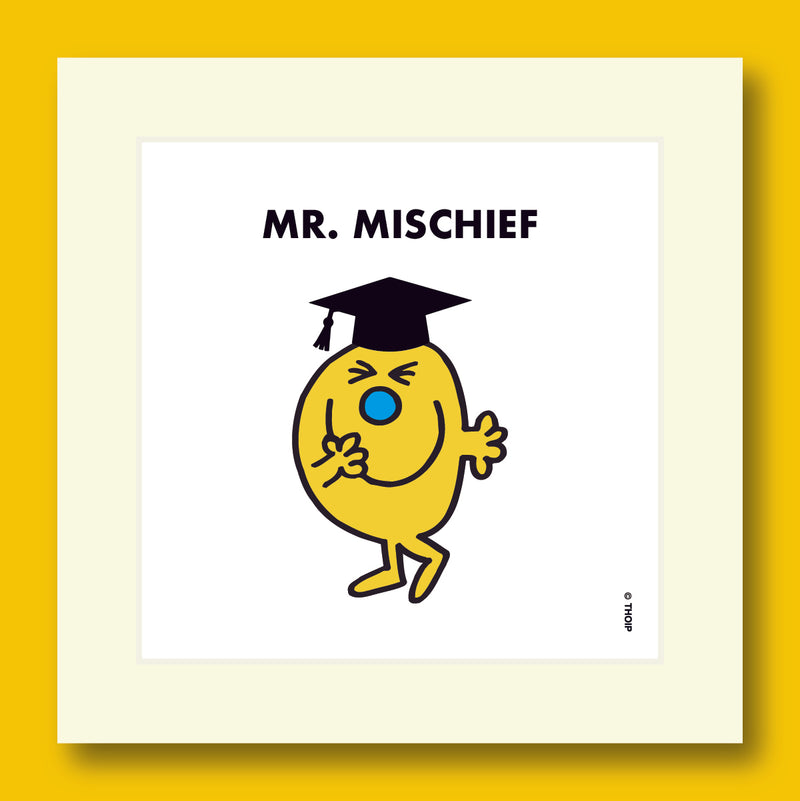 🎓  MR. MISCHIEF GRADUATION PERSONALIZED ART PRINT
