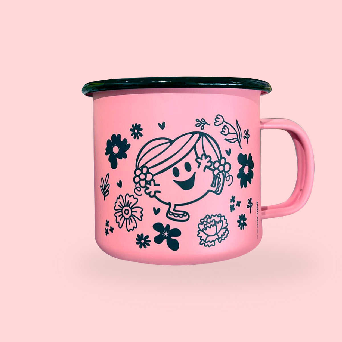 LITTLE MISS HUG BEST MOM PINK ENAMEL MUG