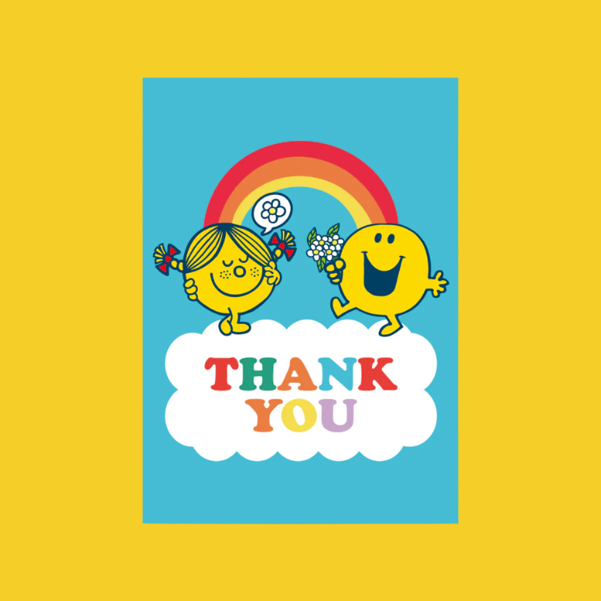 LITTLE MISS SUNSHINE  x MR HAPPY THANK YOU GREETING CARD