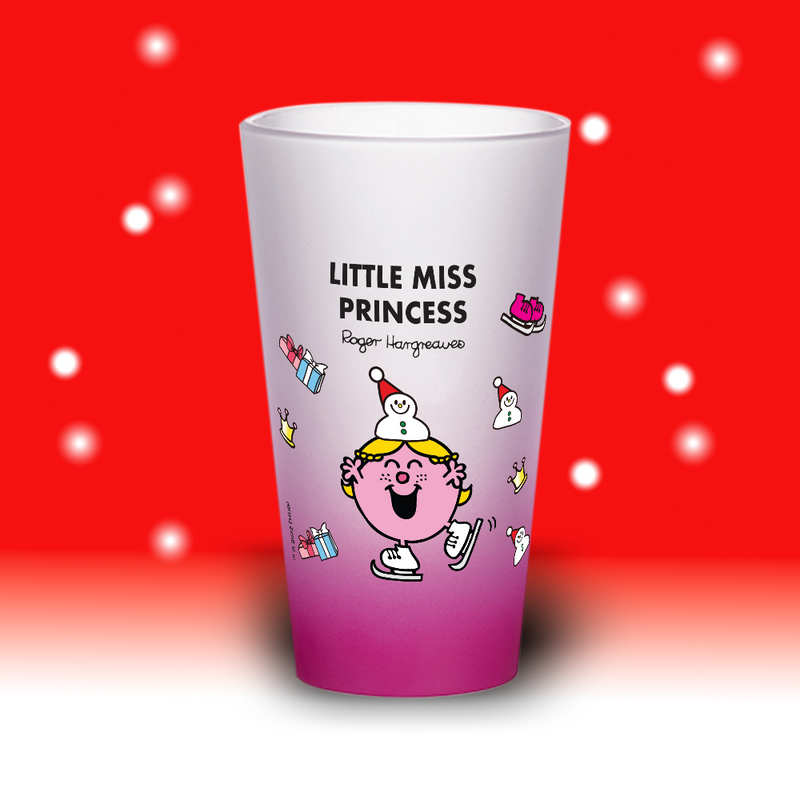 LITTLE MISS PRINCESS PERSONALIZED FROSTED GLASS : WINTER HOLIDAY