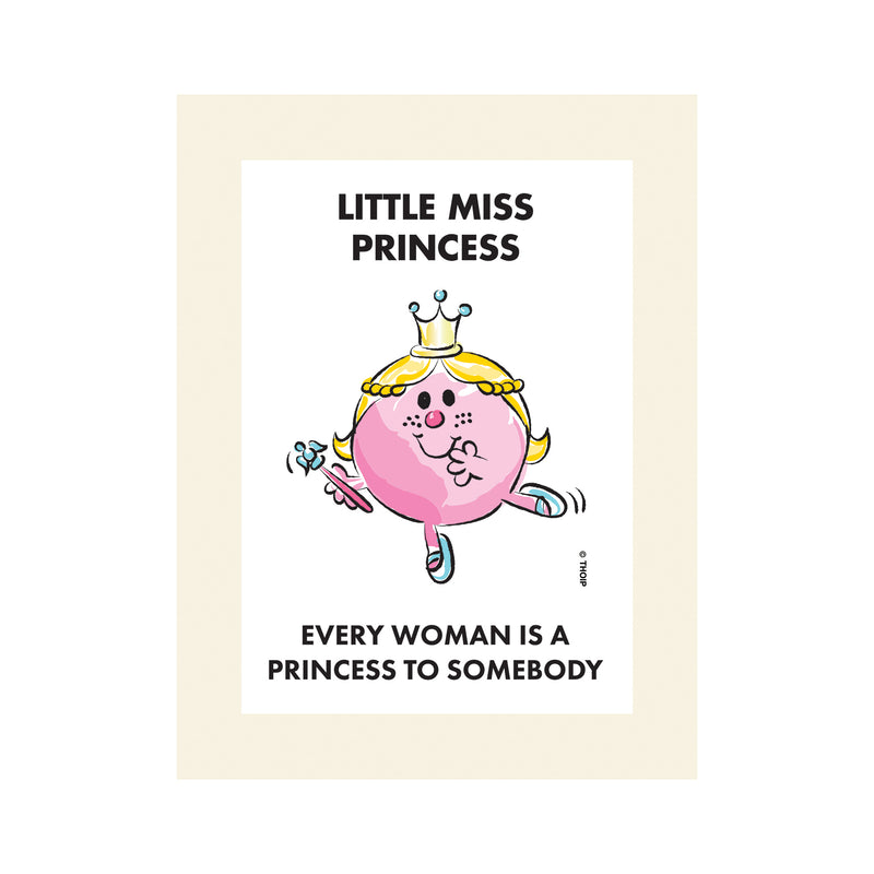 Little Miss Princess Watercolor Art Print - Mr. Men Little Miss Merchandise