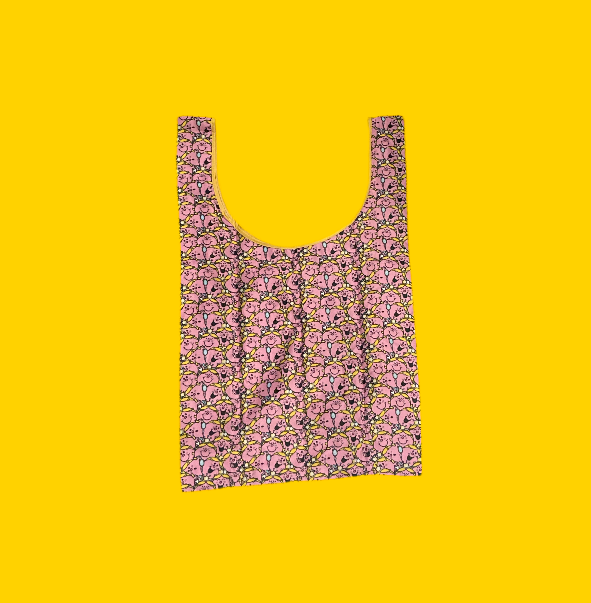 SHOPPING TOTE: LITTLE MISS PRINCESS FACES (pink)