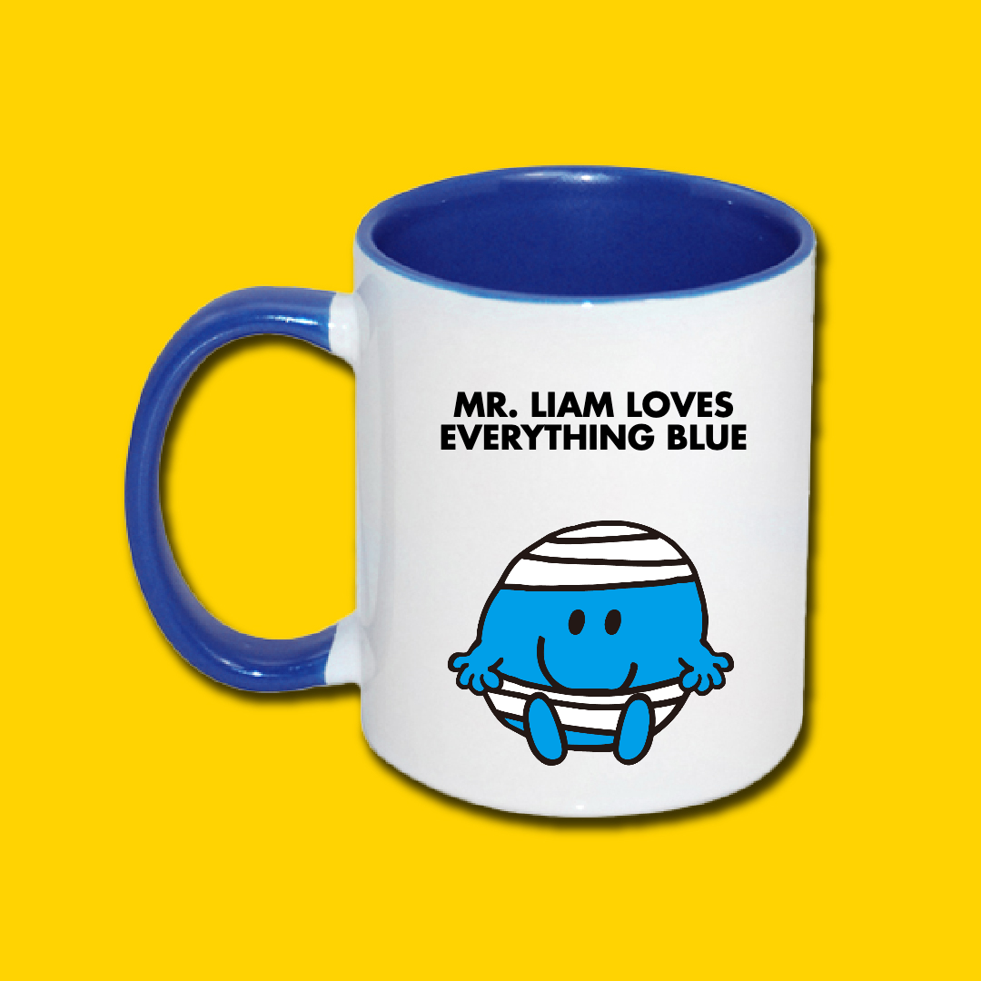 BLUE PERSONALIZED MUG