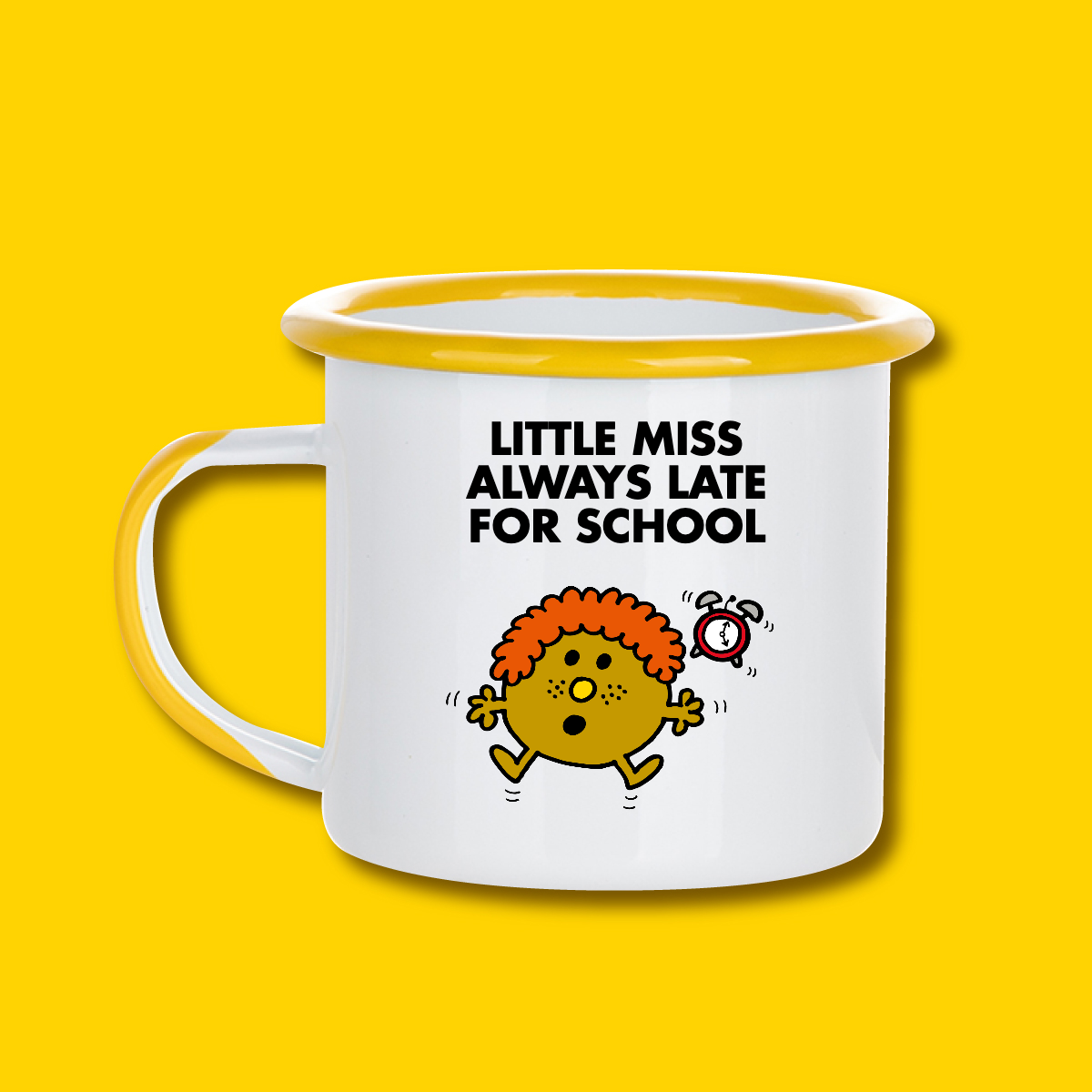 YELLOW PERSONALIZED ENAMEL MUG