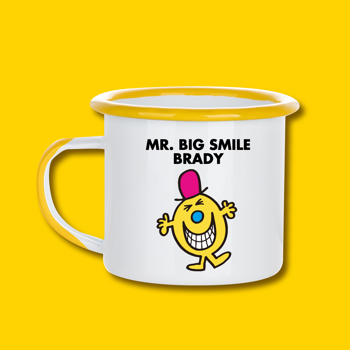 YELLOW PERSONALIZED ENAMEL MUG