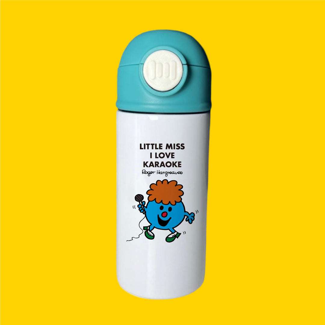 PERSONALIZED BLUE STRAW FLASK
