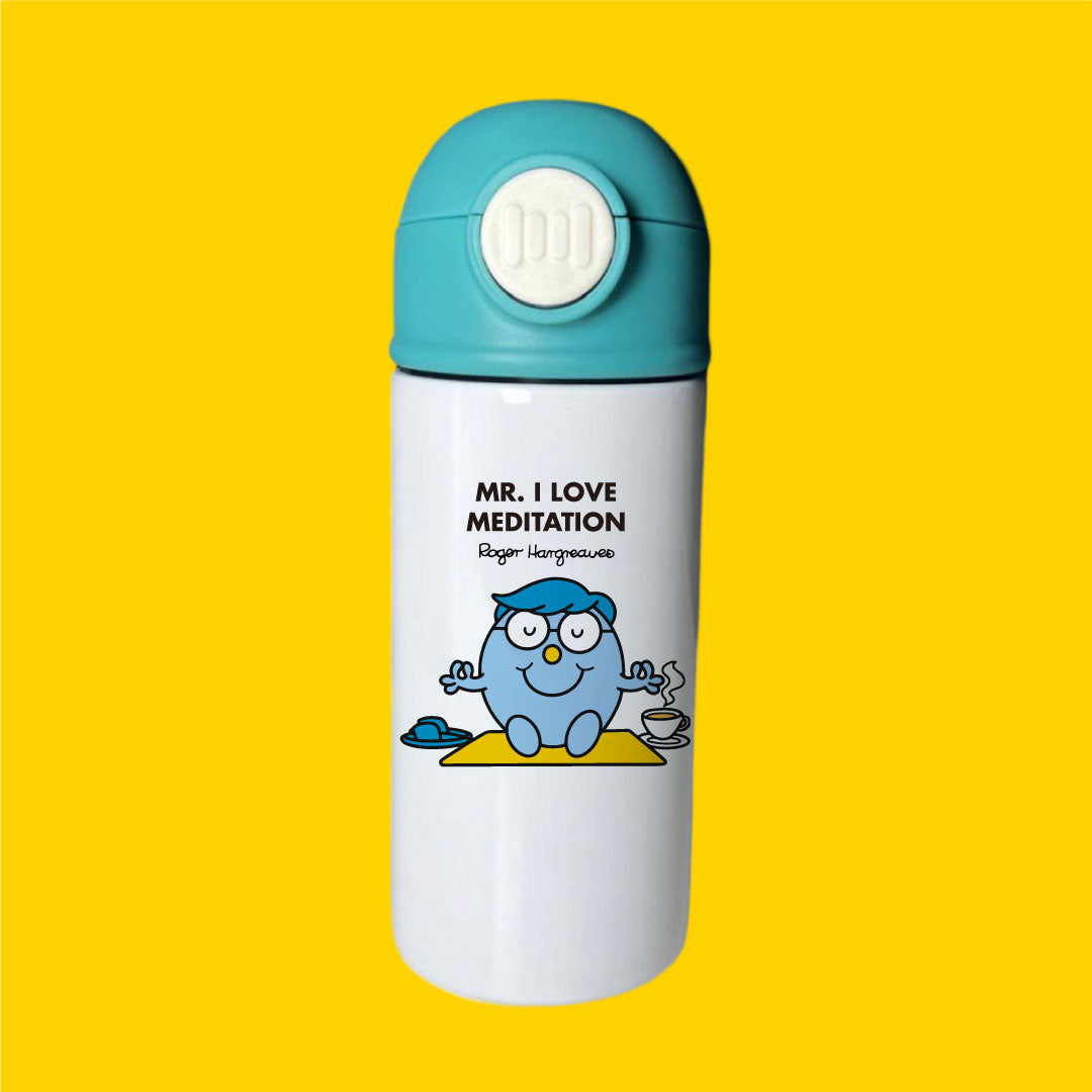 PERSONALIZED BLUE STRAW FLASK