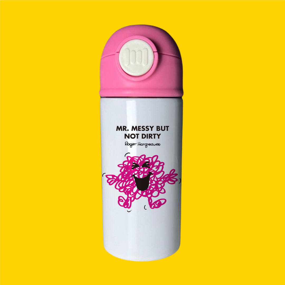 PERSONALIZED PINK STRAW FLASK