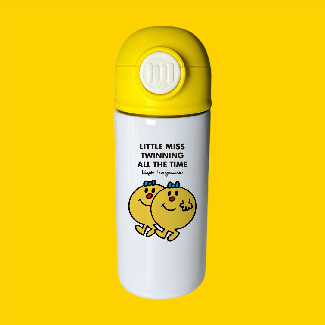 PERSONALIZED YELLOW STRAW FLASK