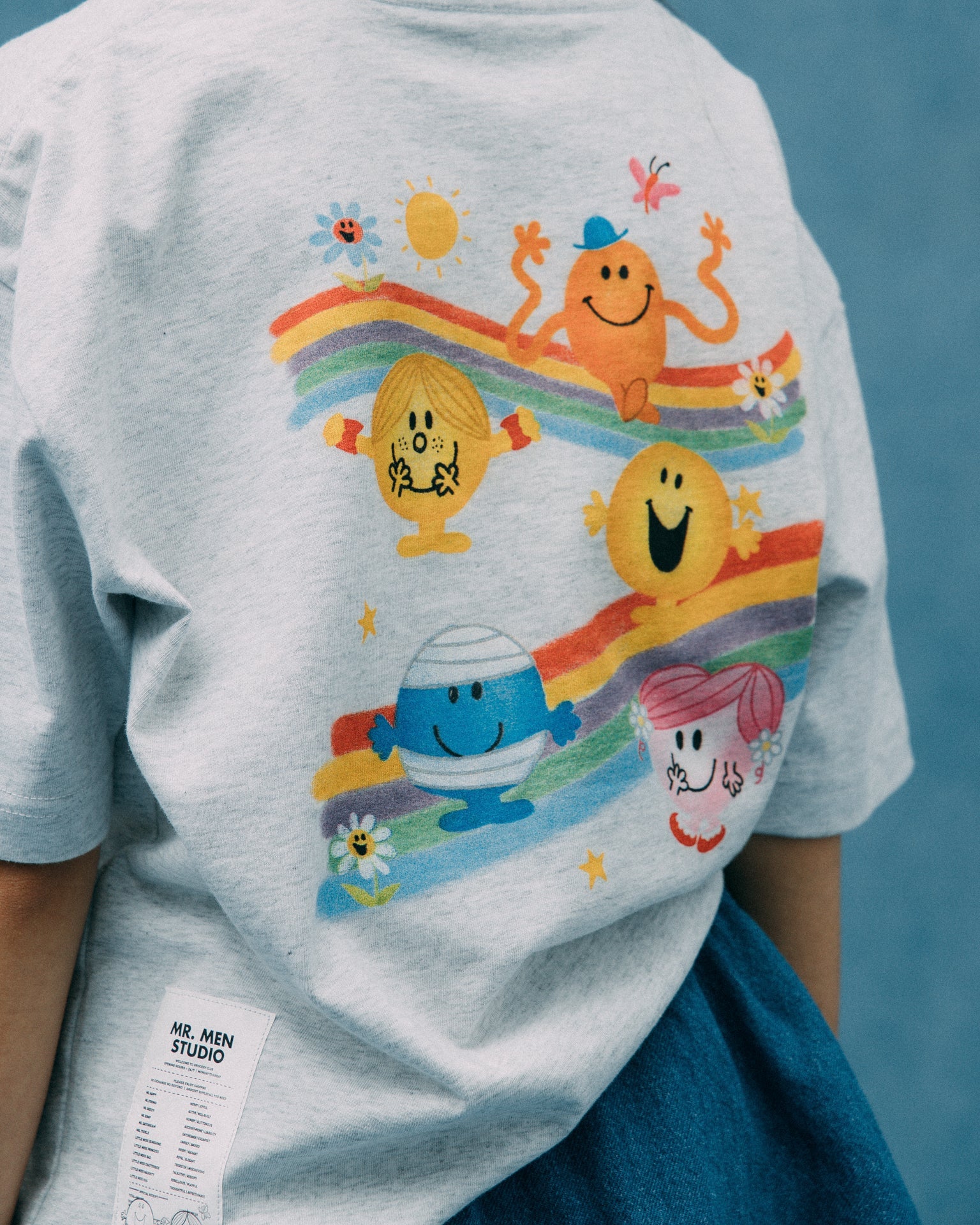 GROCERY x MR. MEN STUDIO KIDS PASTEL GRAPHIC TEE / GREY