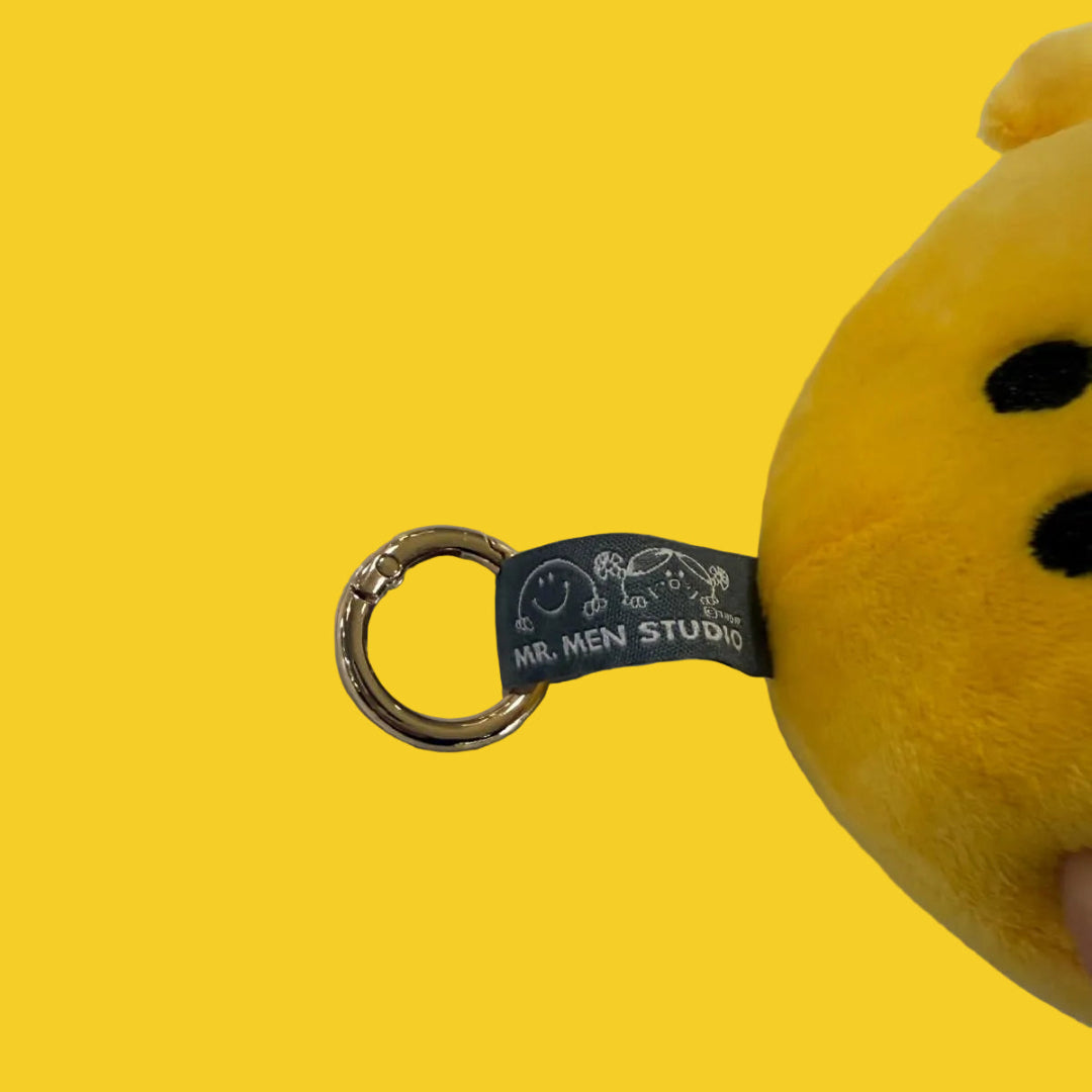 MR. HAPPY PLUSH KEYCHAIN with metal loop