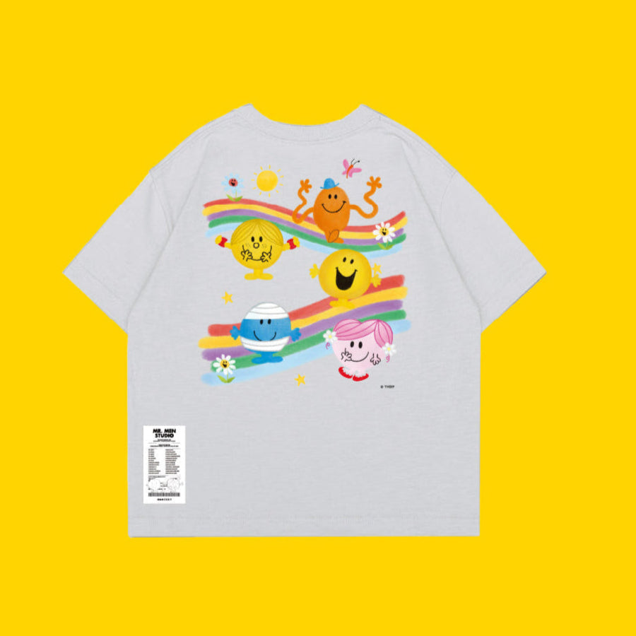 GROCERY x MR. MEN STUDIO KIDS PASTEL GRAPHIC TEE / GREY
