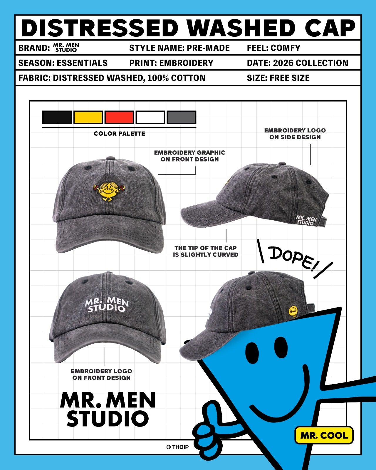 DISTRESSED WASHED CAP