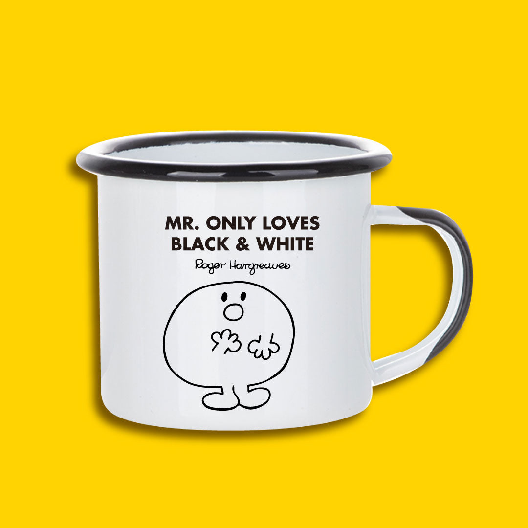 BLACK PERSONALIZED ENAMEL MUG
