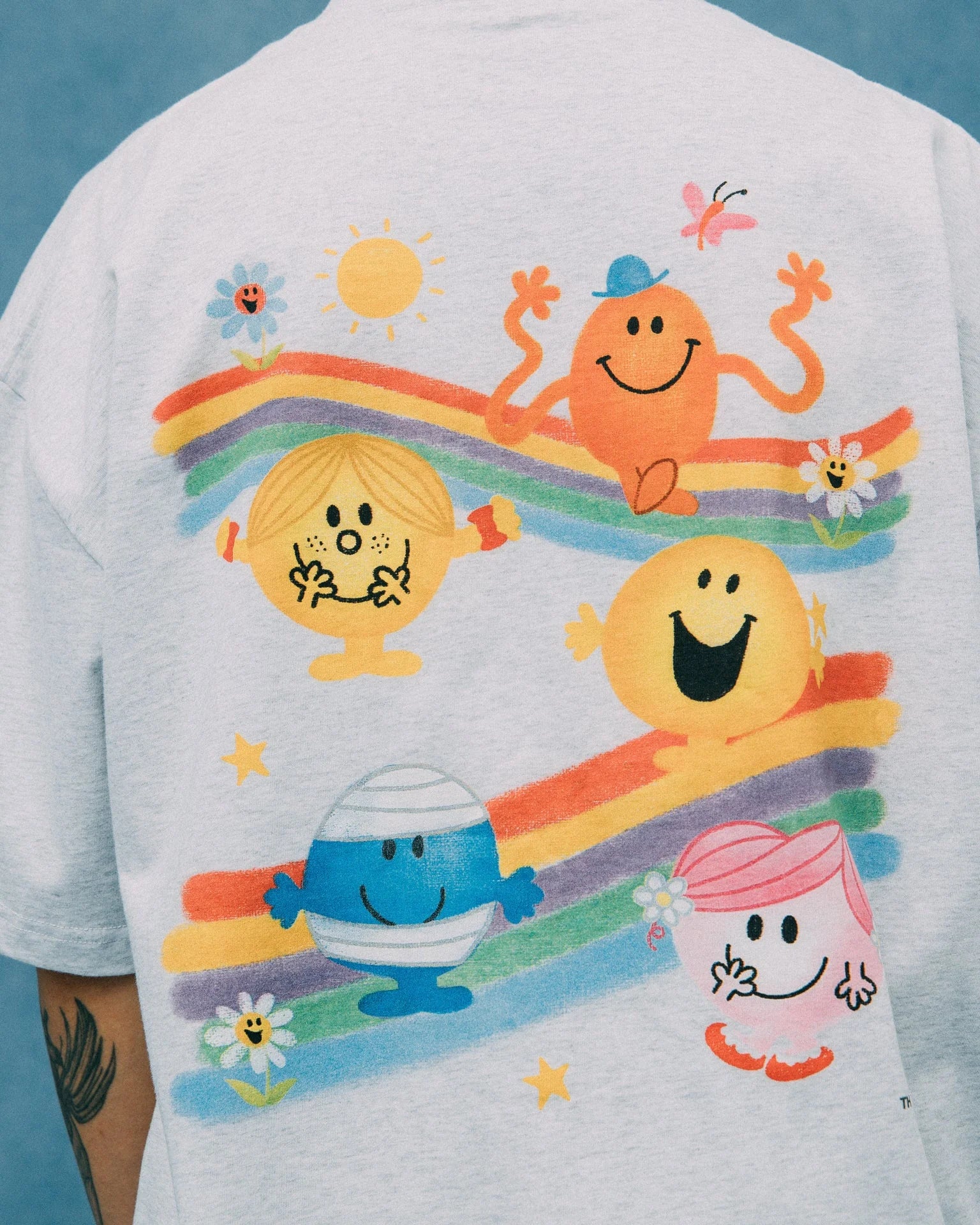 GROCERY x MR. MEN STUDIO PASTEL GRAPHIC TEE/ GREY