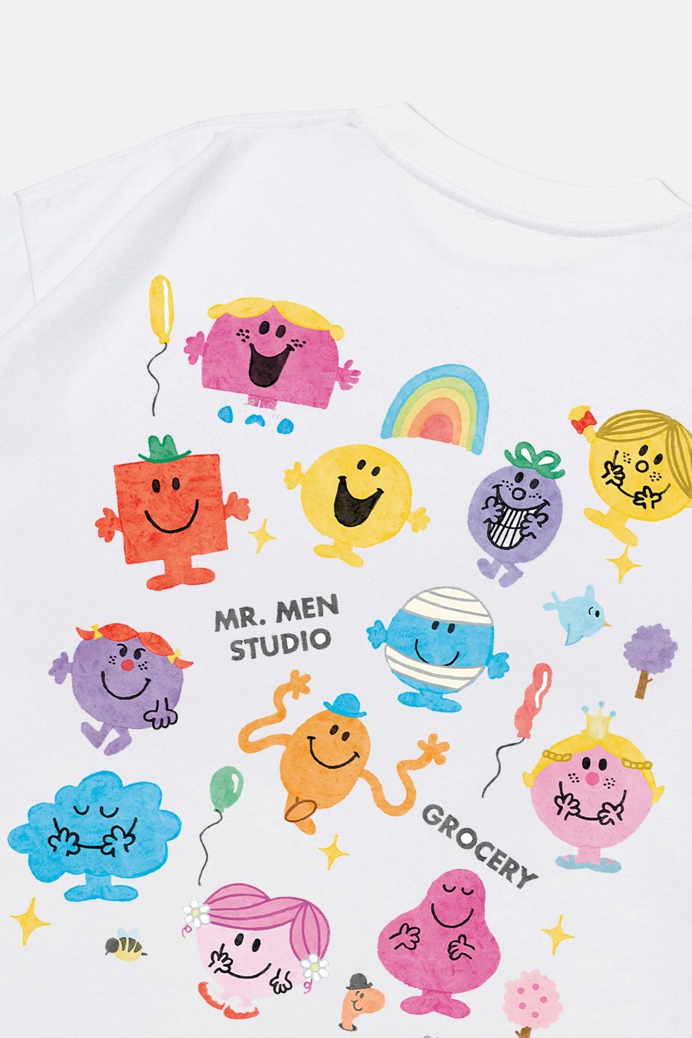 GROCERY x MR. MEN STUDIO WATERCOLOR GRAPHIC TEE / WHITE