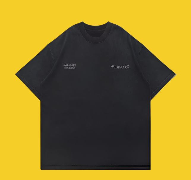 GROCERY x MR. MEN STUDIO KIDS SKETCH GRAPHIC TEE / WASHED BLACK