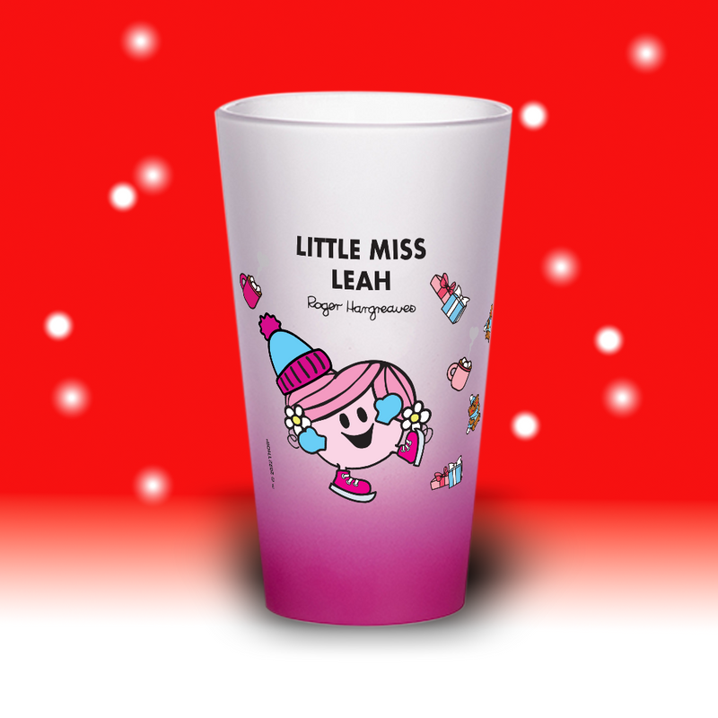 LITTLE MISS HUG PERSONALIZED FROSTED GLASS : WINTER HOLIDAY