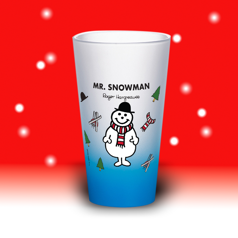 MR. SNOW PERSONALIZED FROSTED GLASS : WINTER HOLIDAY