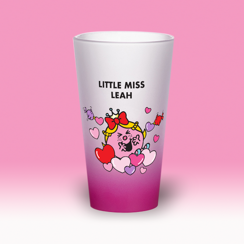 ALL WE NEED IS LOVE -LITTLE MISS PRINCESS PERSONALIZED FROSTED GLASS