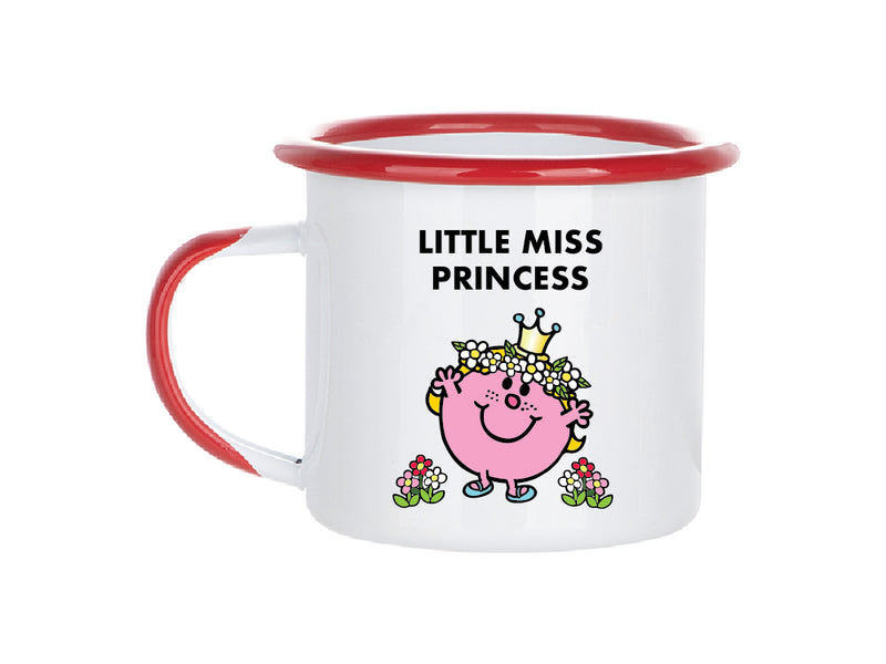 LITTLE MISS PRINCESS GOES CAMPING PERSONALIZED ENAMEL MUG