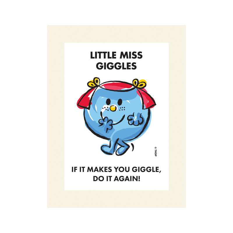 Little Miss Giggles Art Print - Mr. Men Little Miss Merchandise
