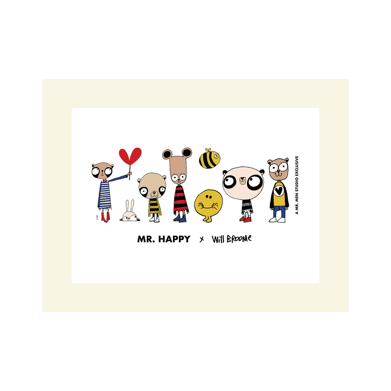 Mr. Happy x Will Broome Art - Mr. Men Little Miss Merchandise