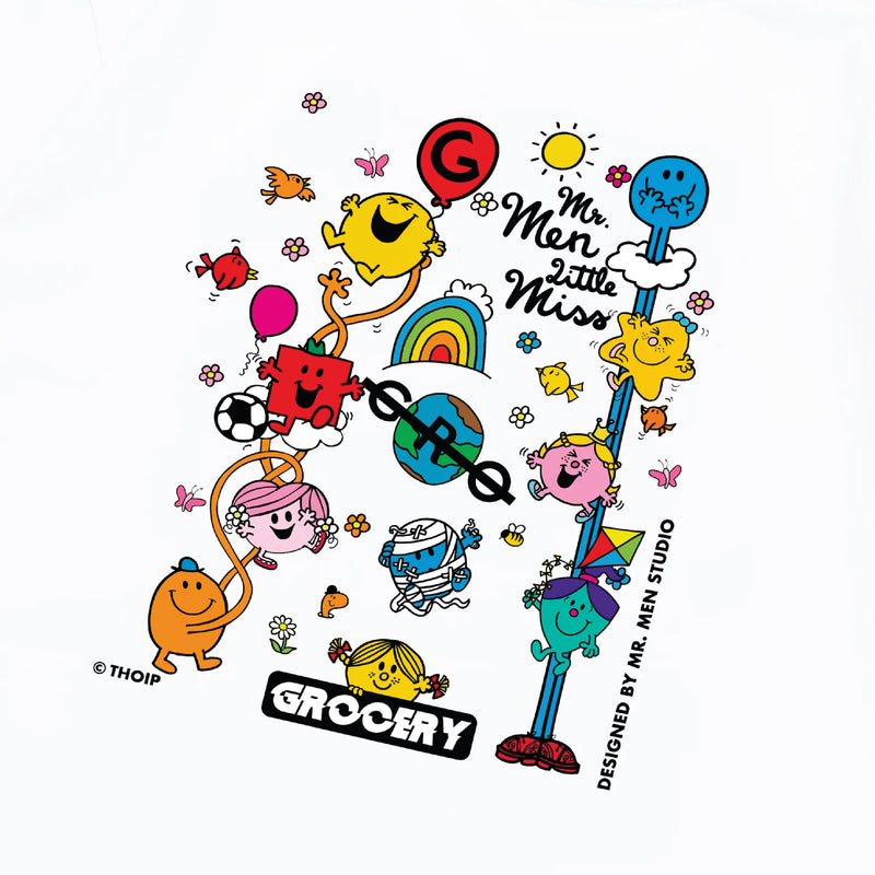 GROCERY KIDS x MR. MEN STUDIO TEE/ WHITE