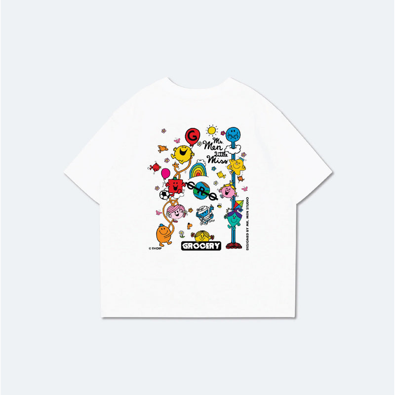 GROCERY KIDS x MR. MEN STUDIO TEE/ WHITE