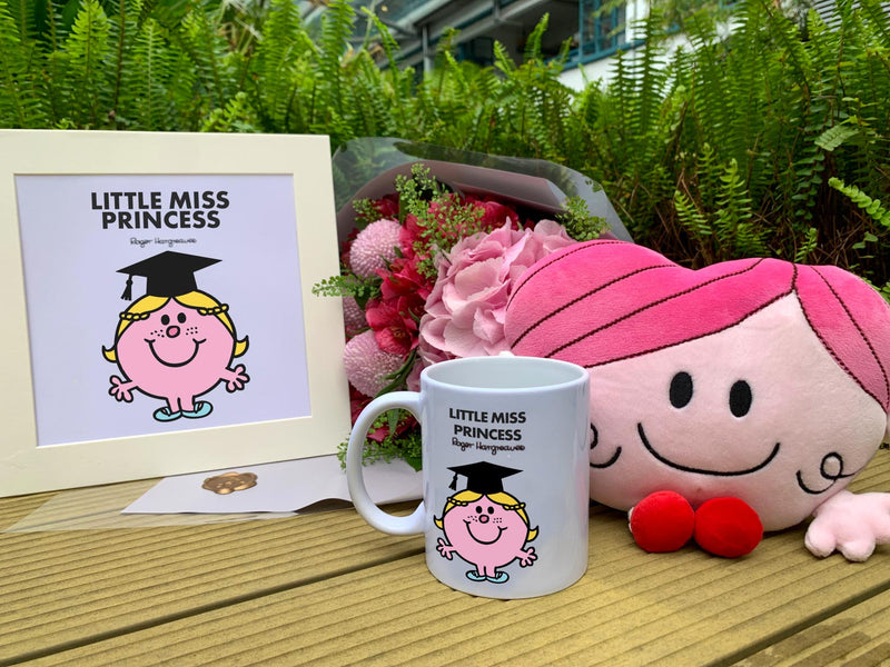 LITTLE MISS DELUXE GRADUATION BUNDLE (ART PRINT + MUG + PLUSH + BOUQUET)